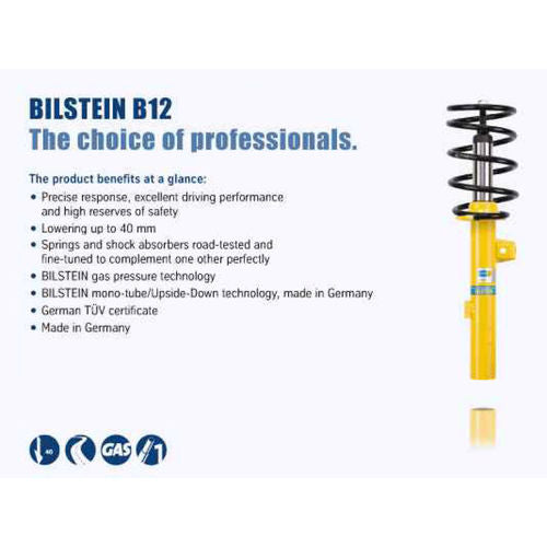 Bilstein B12 (Pro-Kit) Volkswagen CC Highline V6 Front and Rear Suspension Kit