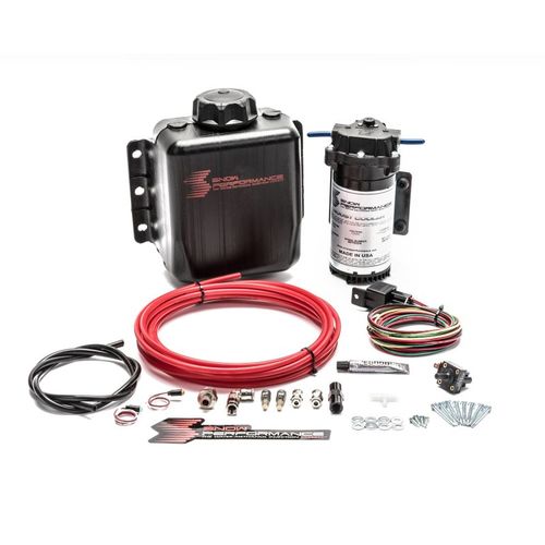 Snow Performance Diesel Stage 1 Boost Cooler Water-Methanol Injection Kit (Red High Temp Nylon Tubing, Quick-Connect Fittings)