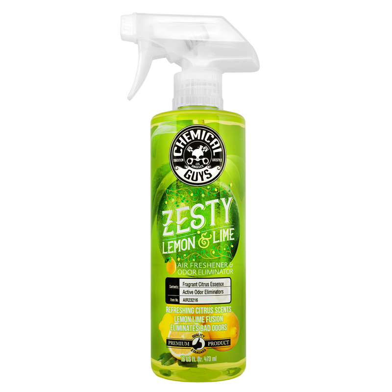 Chemical Guys Zesty Lemon Lime Air Freshener & Odor Eliminator - 16oz