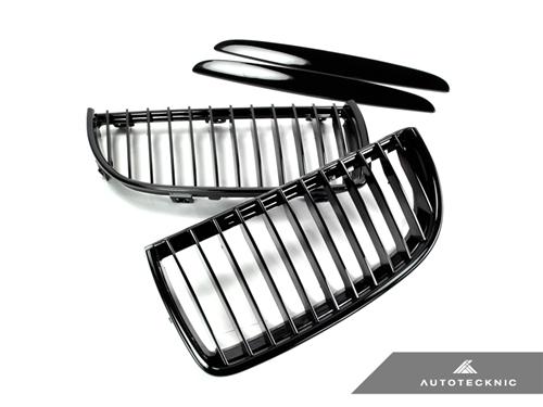 AutoTecknic Replacement Glazing Black Front Grilles - E90 Sedan / E91 Wagon | 3 Series
