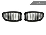 AutoTecknic Glazing Black Dual-Slats Front Grilles - F10 5-Series | M5