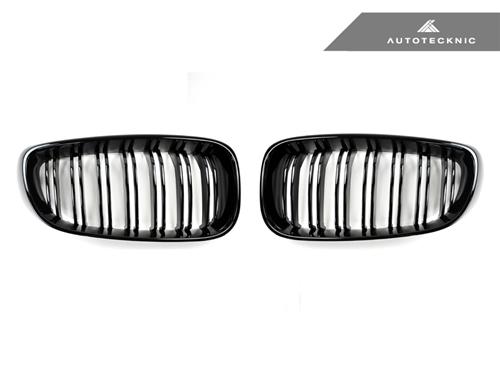 AutoTecknic Replacement Dual-Slats Glazing Black Front Grilles - F34 3-Series Gran Turismo