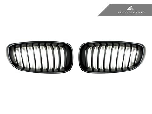 AutoTecknic Replacement Stealth Black Front Grilles - F34 3-Series Gran Turismo