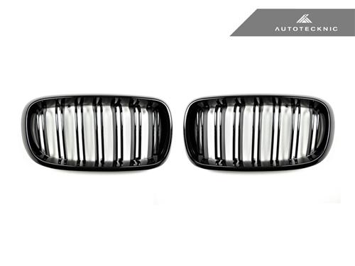 AutoTecknic Glazing Black Dual-Slats Front Grilles - F15 X5 | F85 X5M & F16 X6 | F86 X6M