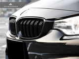 AutoTecknic Glazing Black Dual-Slats Front Grilles - F32/ F36 4-Series | F80 M3 | F82 M4