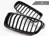 AUTOTECKNIC REPLACEMENT DUAL-SLATS CARBON FRONT GRILLES - F30 3-SERIES SEDAN | F31 3-SERIES WAGON