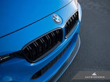 AutoTecknic Replacement Dual-Slats Glazing Black Front Grilles - F30 3-Series