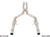 GTHAUS MEISTERSCHAFT Alfa Romeo / Giulia / Giulia Quadrifoglio (2.9L V6 Twin Turbo)  Cat-Back LSR Mid Resonator Delete Pipe (Ti)