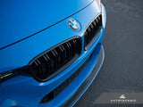 AUTOTECKNIC REPLACEMENT DUAL-SLATS GLAZING BLACK FRONT GRILLES - F30 3-SERIES