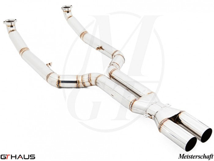 GTHAUS MEISTERSCHAFT BMW M6 (F06) Gran Coupe - Full Cat-Back Bolt-On Pipe (LXR) with velocity box (TI) Titanium