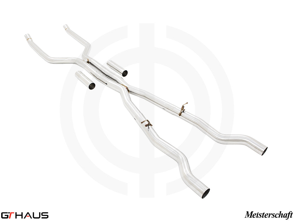 GTHAUS MEISTERSCHAFT Cat-Back LSR Mid Resonator Delete Pipe BMW G11/G12 7 Series 750i/Li 2016-2018