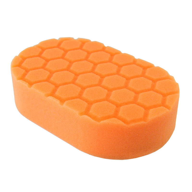 Chemical Guys Hex-Logic Medium Cutting Hand Applicator Pad - Orange - 3in x 6in x 1in