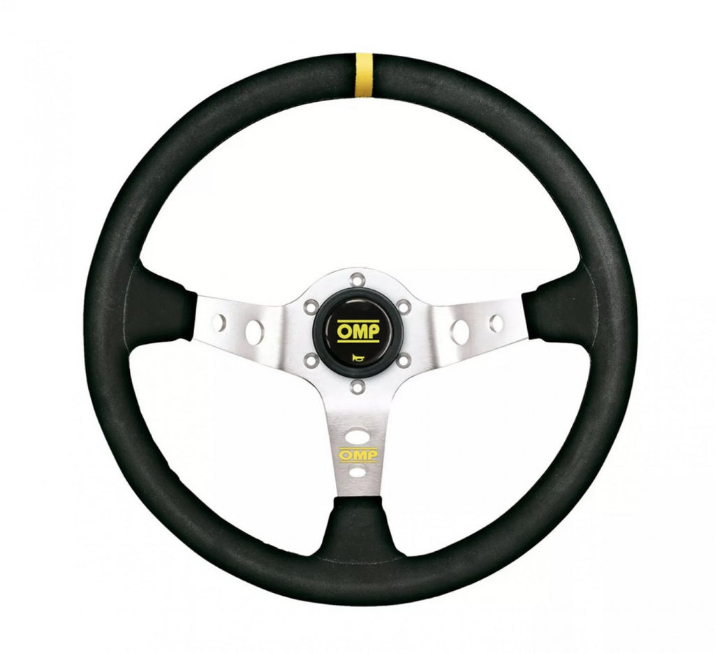 OMP Corsica Scamosciato Black/Silver Steering Wheel