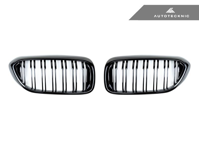 AutoTecknic Replacement Dual-Slats Glazing Black Front Grilles - G30 5-Series