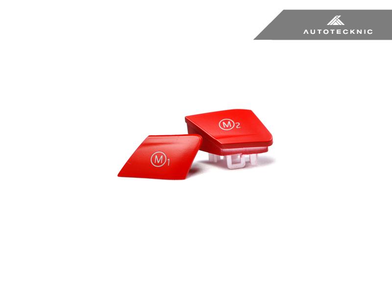 AUTOTECKNIC SATIN RED M1/ M2 BUTTON SET - BMW F-CHASSIS M VEHICLES