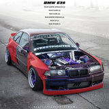 STREETFIGHTER LA/SFXLA - BMW E36 Coupe/Convertible Wide Body Kit