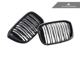 AUTOTECKNIC PAINTED DUAL-SLAT GLAZING BLACK FRONT GRILLES - G01 X3 | G02 X4