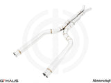 GTHAUS MEISTERSCHAFT BMW X5M (F95) - LSR Mid Resonator Delete Pipes (Full cat-back pipe) 90mm piping (SUS)