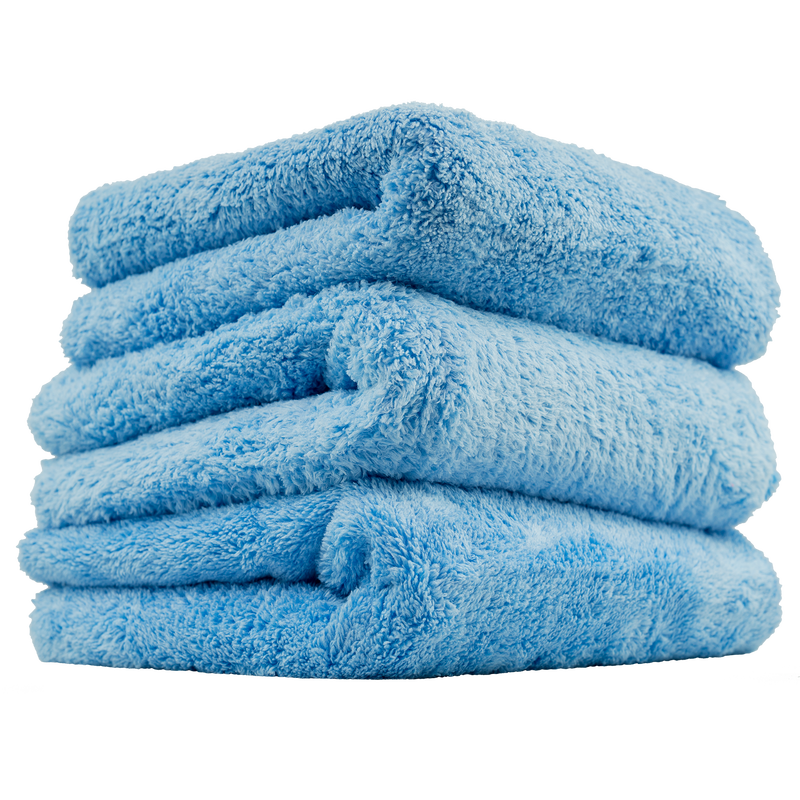 Chemical Guys Happy Ending Ultra Edgeless Microfiber Towel - 16in x 16in - Blue - 3 Pack