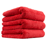 Chemical Guys Happy Ending Ultra Edgeless Microfiber Towel - 16in x 16in - Red - 3 Pack