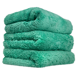 Chemical Guys Happy Ending Ultra Edgeless Microfiber Towel - 16in x 16in - Green - 3 Pack