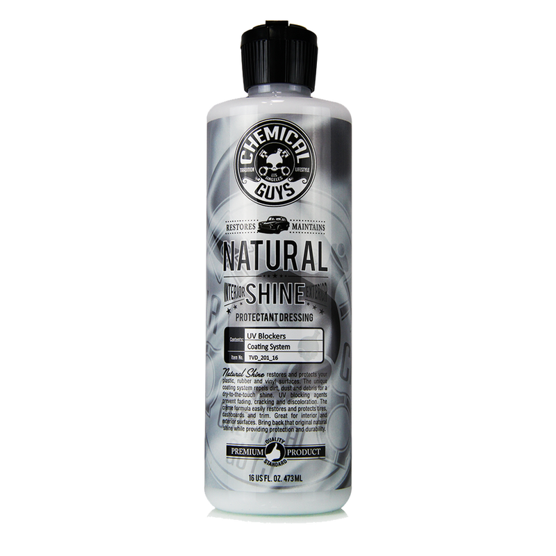 Chemical Guys NATURAL SHINE NEW LOOK SHINE PLASTIC, RUBBER, VINYL DRESSING - 16oz