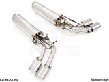 GTHaus Meisterschaft GTC (I.C.C) Stainless Steel (SUS) exhaust for Mercedes-Benz W463A G-Class (SUV) G500/550 (V8 Turbo) [2019+] with 4x120 Tips