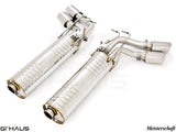 GTHaus Meisterschaft GTC (I.C.C) Stainless Steel (SUS) exhaust for Mercedes-Benz W463A G-Class (SUV) G63 AMG (V8 Bi Turbo) [2019+] with 4x120 Tips