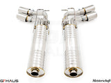 GTHaus Meisterschaft GTC (I.C.C) Stainless Steel (SUS) exhaust for Mercedes-Benz W463A G-Class (SUV) G500/550 (V8 Turbo) [2019+] with 4x120 Tips