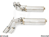 GTHaus Meisterschaft GTC (I.C.C) Stainless Steel (SUS) exhaust for Mercedes-Benz W463A G-Class (SUV) G63 AMG (V8 Bi Turbo) [2019+] with 4x120 Tips