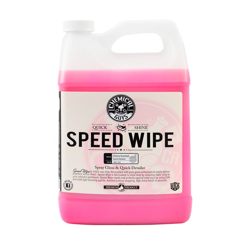 Chemical Guys SPEED WIPE QUICK DETAILER & HIGH SHINE SPRAY GLOSS CHERRY SCENT - 1 Gallon