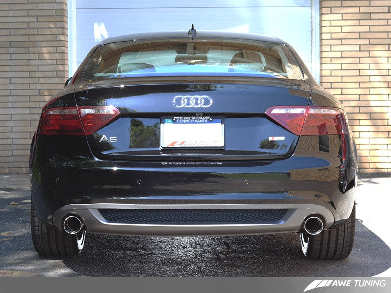 AWE Tuning Audi B8 A5 3.2L Touring Edition Exhaust System - Dual 3.5in Polished Silver Tips