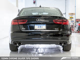 AWE Tuning Audi C7.5 A6 3.0T Touring Edition Exhaust - Quad Outlet Chrome Silver Tips
