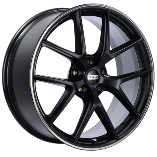 BBS CI-R 0104 20x8.5 5x114.3 ET40 Satin Black Polished Rim Protector Wheel -82mm PFS/Clip Required