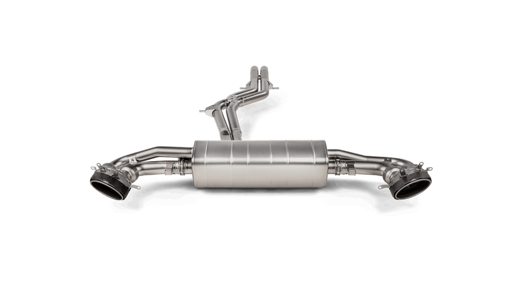 Akrapovic Audi RS Q8 (M4) Evolution Line Cat Back (Titanium) with Carbon Fiber/Titanium Tips