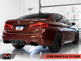 AWE Tuning SwitchPath™ Axleback Exhaust for BMW F90 M5 - Diamond Black Tips