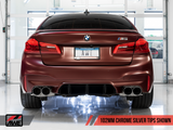 AWE Tuning SwitchPath™ Catback Exhaust for BMW F90 M5 - Chrome Silver Tips