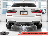 AWE Tuning BMW M340i (G20) Track Edition Exhaust - Quad Diamond Black Tips