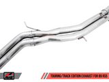 AWE Tuning Audi B9 RS5 Coupe Track Edition Exhaust Resonated for Performance Catalysts - Diamond Black RS-Style Tips