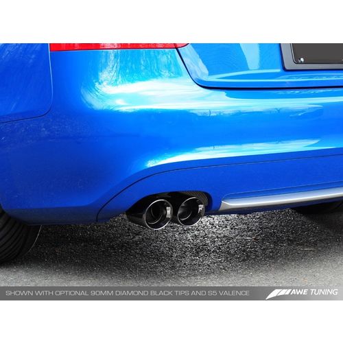 AWE Tuning Audi B8 A5 3.2L Track Edition Exhaust System - Quad 90mm Slash Cut Black Tips