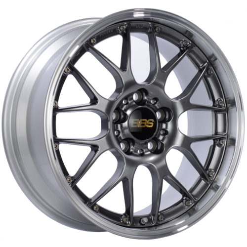BBS RS-GT 983 20x8.5 5x114.3 ET43 Diamond Black Center Diamond Cut Lip Wheel -82mm PFS/Clip Required