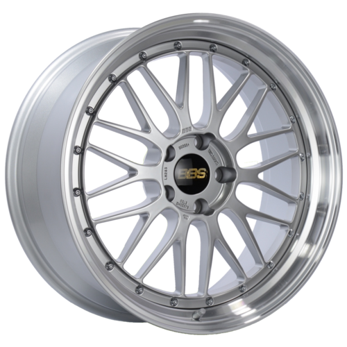 BBS LM 283 20x9 5x120 ET20 Diamond Silver Center Diamond Cut Lip Wheel -82mm PFS/Clip Required