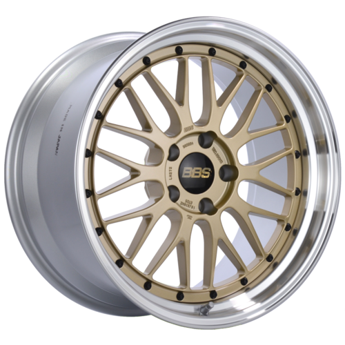 BBS LM 272 19x10 5x120 ET25 Gold Center Polished Lip Wheel -82mm PFS/Clip Required