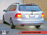 AWE Tuning Mk5 Jetta Mk6 Sportwagen 2.5L Track Edition Exhaust - Polished Silver Tips