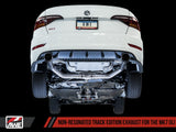 AWE Tuning Volkswagen Jetta GLI Mk7 Track Edition Exhaust Non-Resonated - Diamond Black Tips (Fits OEM DP)
