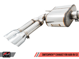 AWE Tuning SwitchPath™ Exhaust for Audi 8V S3 - Chrome Silver Tips, 102mm