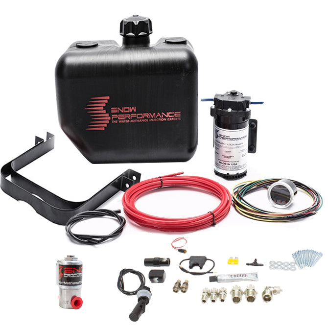 Snow Performance Stage 2.5 Boost Cooler Forced Induction Progressive Water-Methanol Injection Kit w/ 2.5 gallon tank. (Red High Temp Nylon Tubing, Quick-Connect Fittings)
