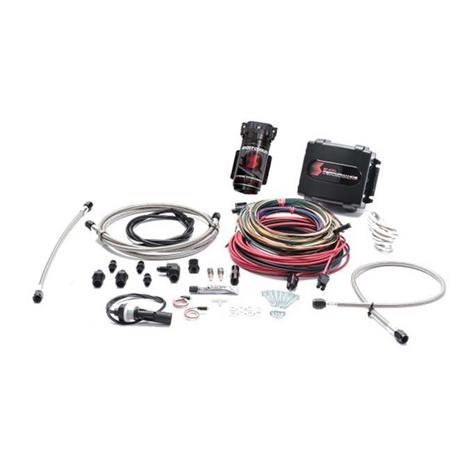 Snow Performance Stage 4 Boost Cooler Platinum Water Injection Kit (Stainless Braided Line/4AN Fitting) - No Tank