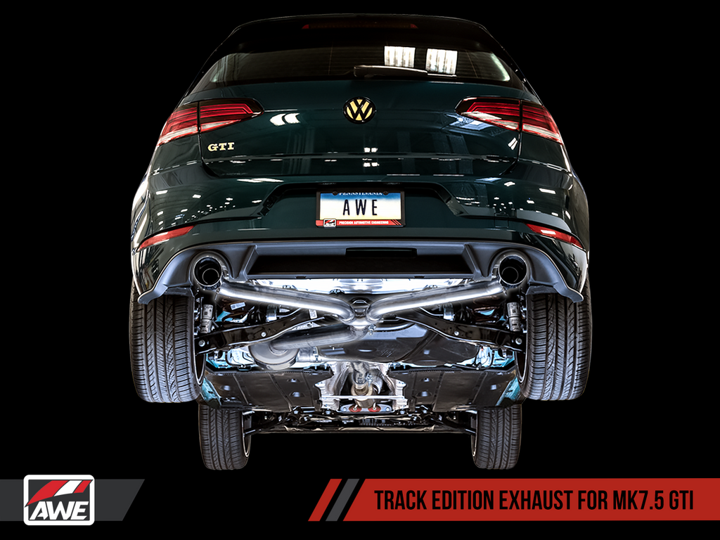 AWE Tuning Volkswagen GTI MK7.5 2.0T Track Edition Exhaust with Diamond Black Tips 102mm