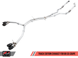 AWE Tuning Audi B9 S5 Coupe 3.0T Track Exhaust (Resonated for Perf. DP) 102mm - Diamond Blk Tips